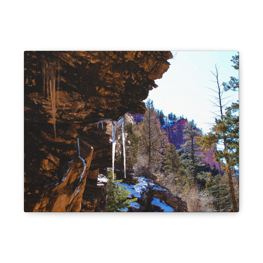 Canvas Wall Art - Mountain Icicles Photography