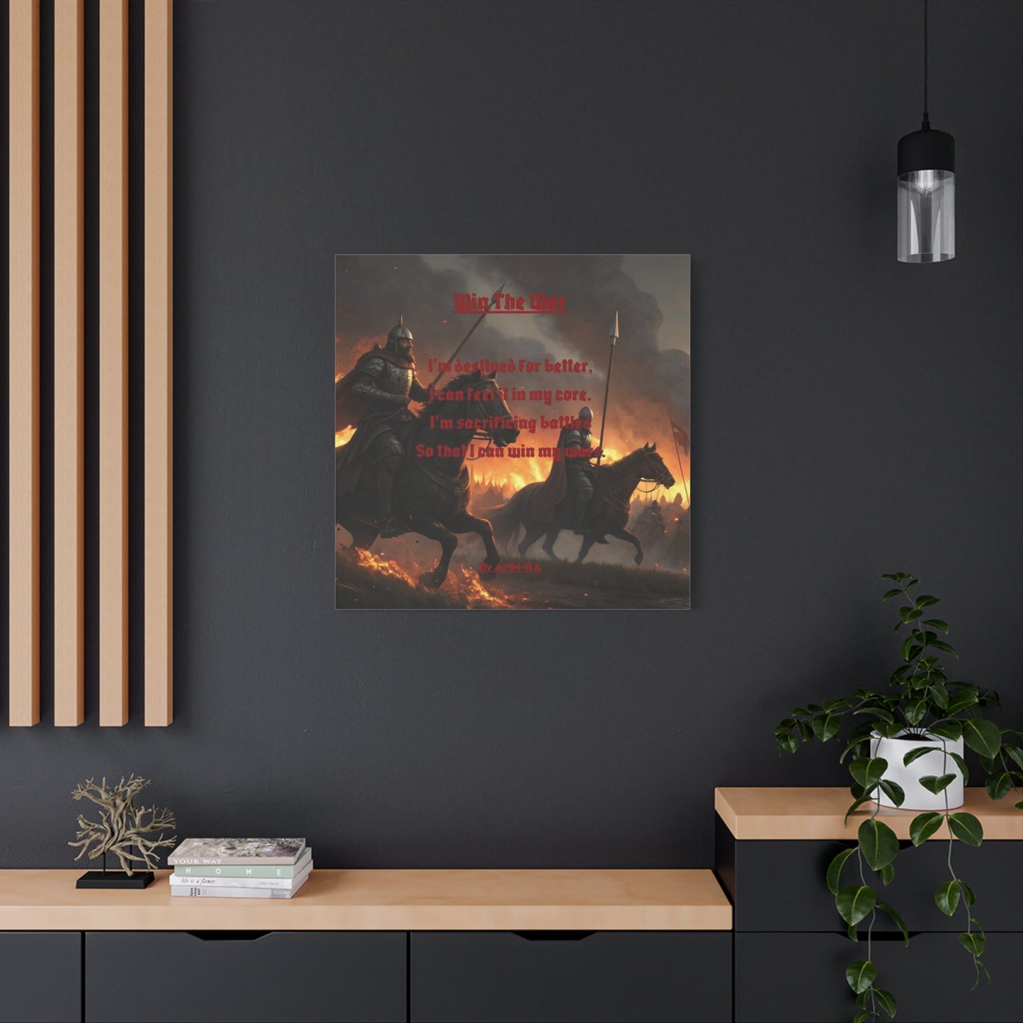 Canvas Print Poetry - Win The War - By AMN-RA