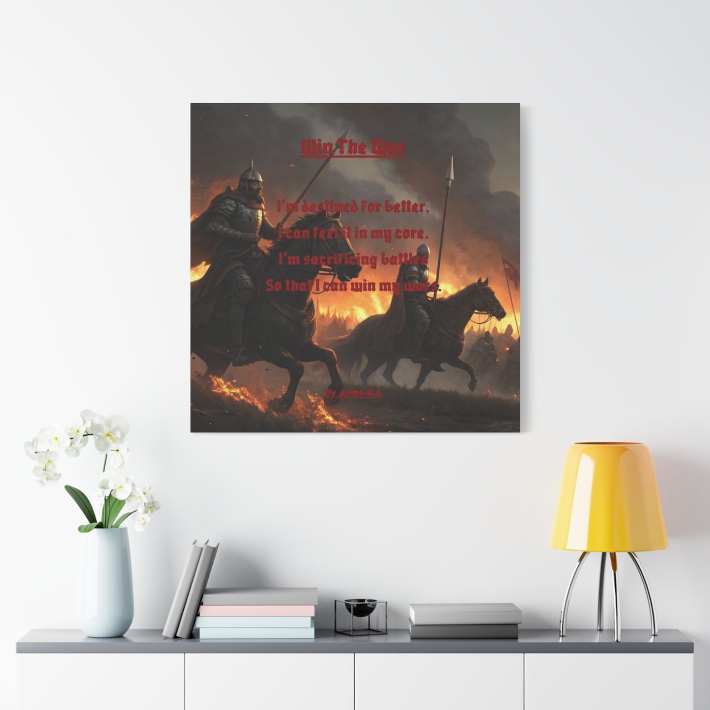 Canvas Print Poetry - Win The War - By AMN-RA