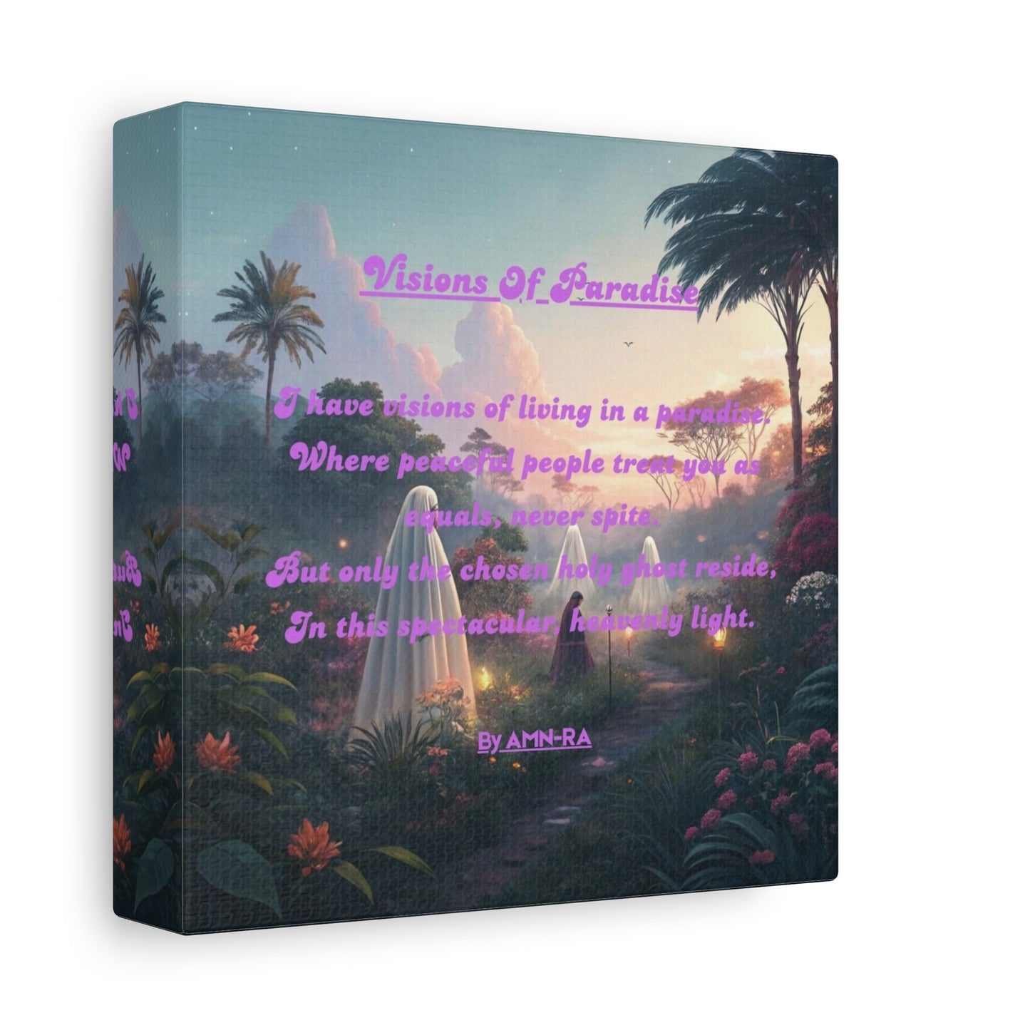 Poetic Canvas Print - Visions Of Paradise - By AMN-RA
