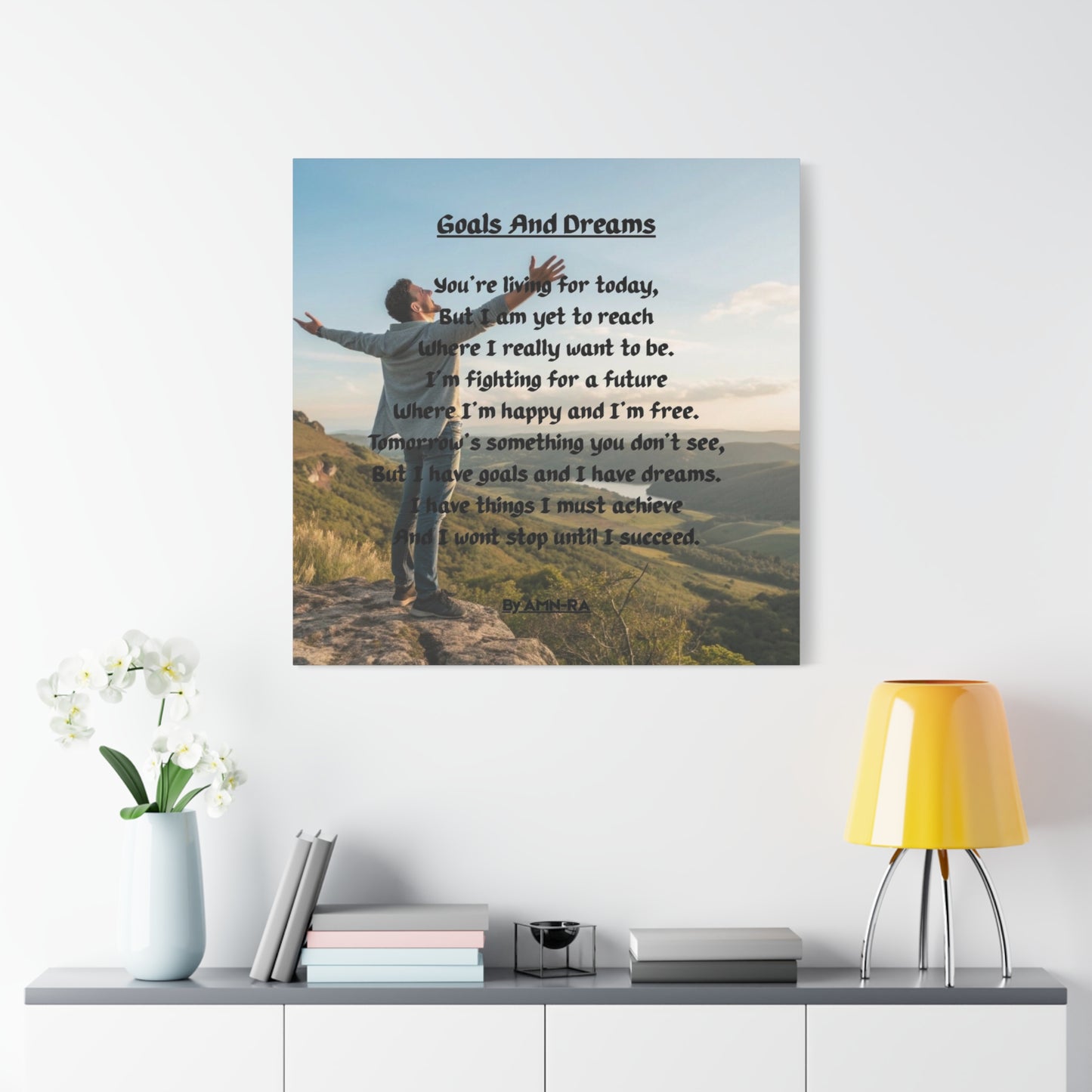 Canvas Print Poetry - Goals And Dreams - By AMN-RA