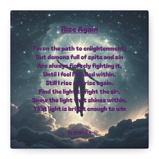 Poetic Canvas Print - Rise Again - By AMN-RA