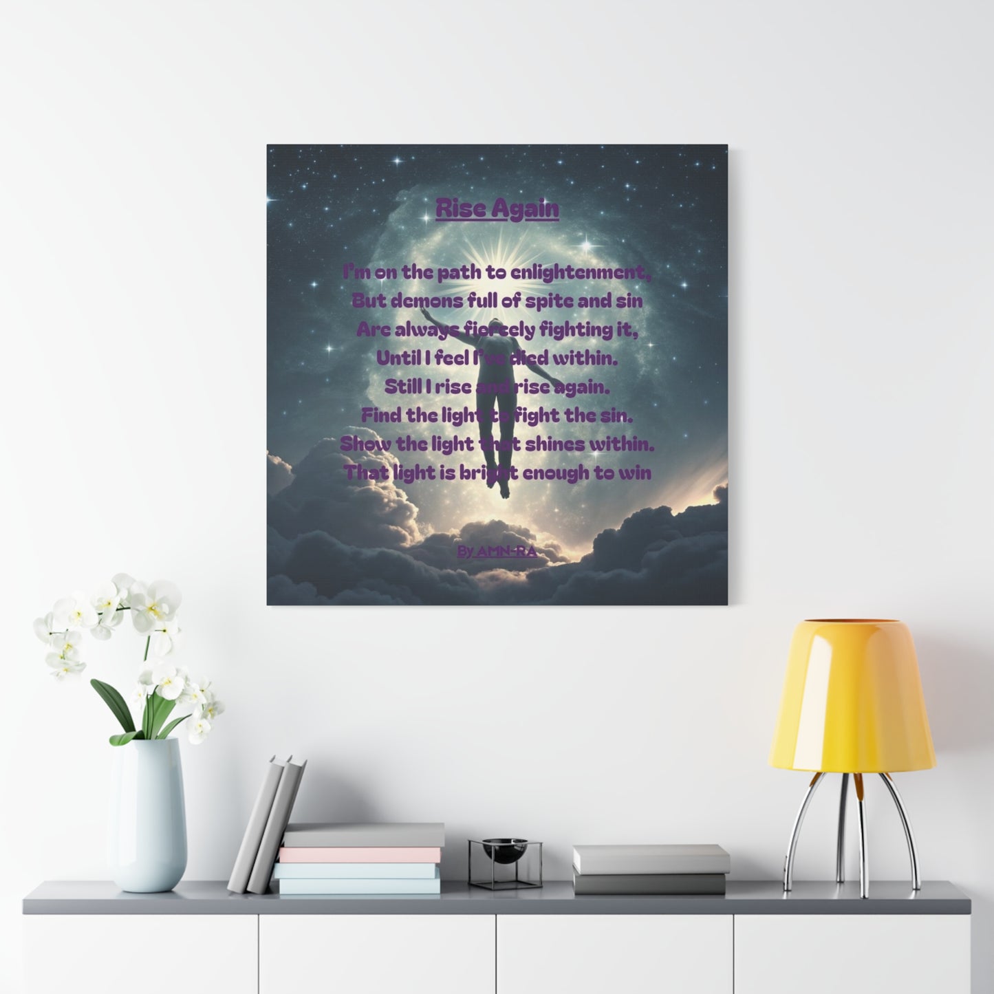 Poetic Canvas Print - Rise Again - By AMN-RA