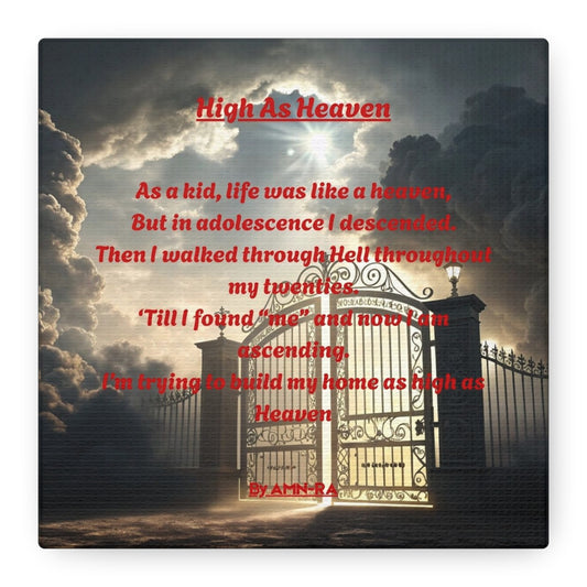 Canvas Print Poetry - High As Heaven - By AMN-RA